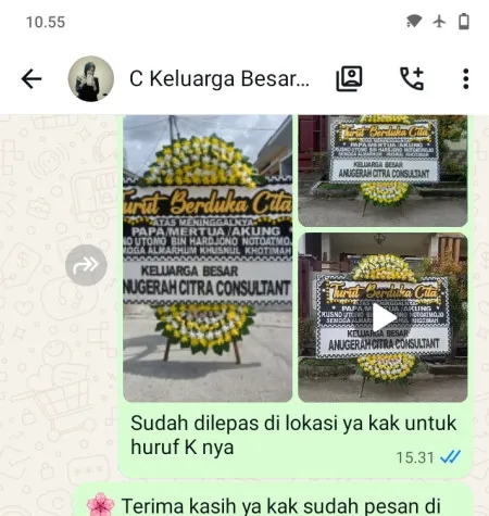 Pengiriman Papan Bunga Duka Cimarga